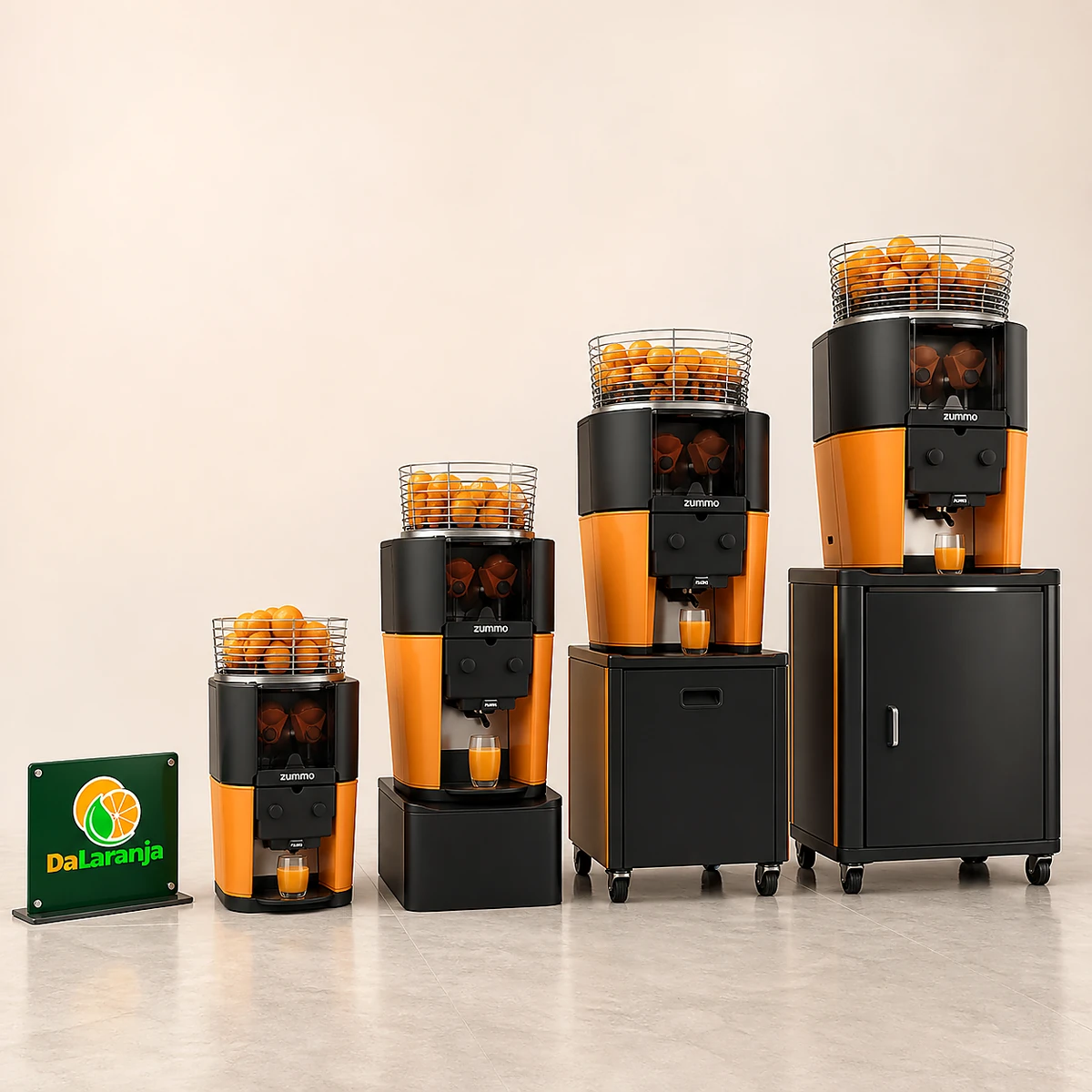 Linha de modelos de máquinas de suco Da Laranja em diferentes capacidades
